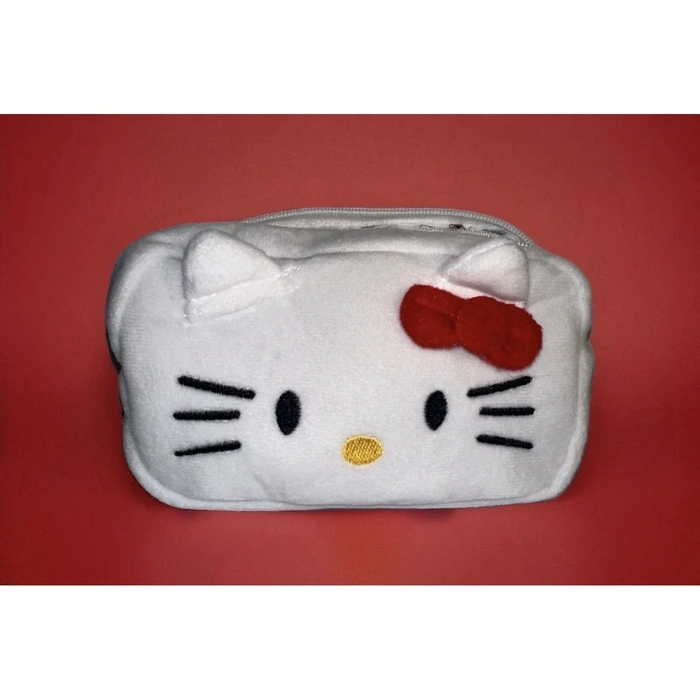 NEW Cute White Hello Kitty Cosmetic Makeup Bag Organizer Pen Pencil Case Gift